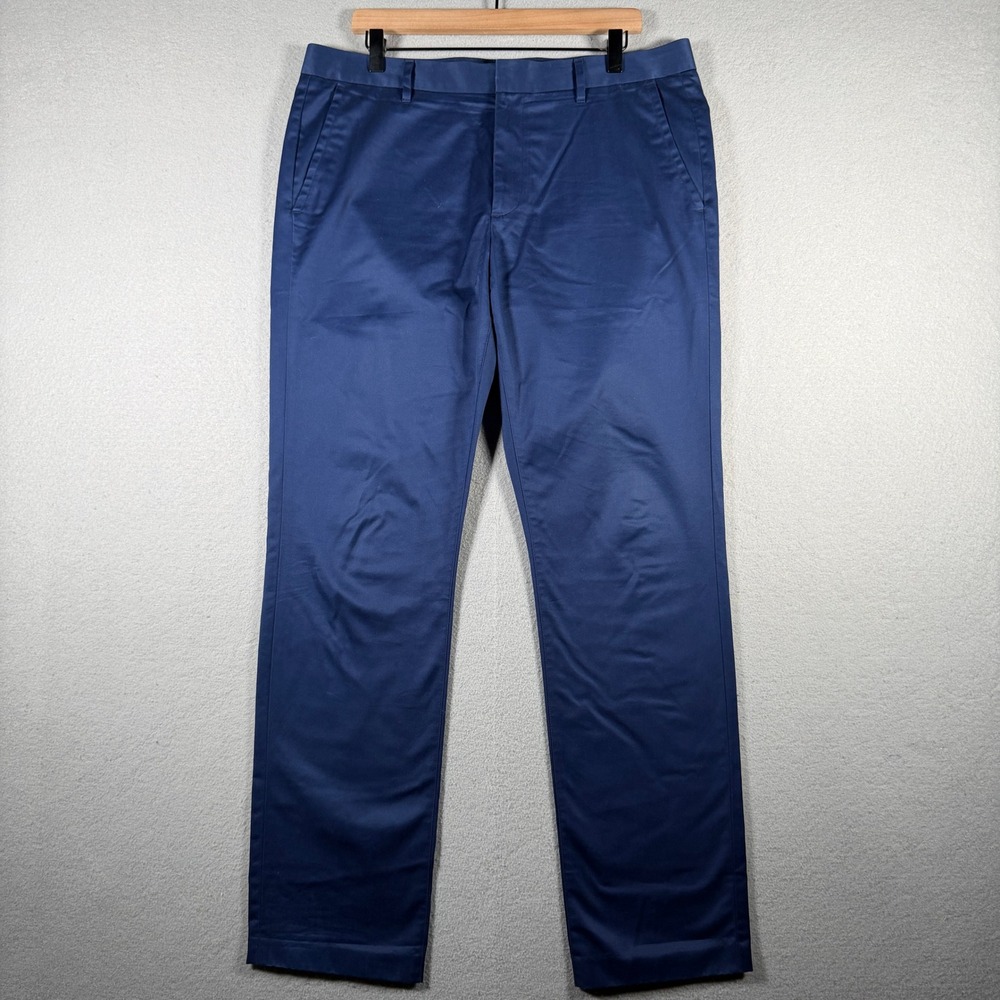 Bonobos Monday Slim Fit Chino Pants Mens 35x32 Blue 100% Cotton 12356-BLA10